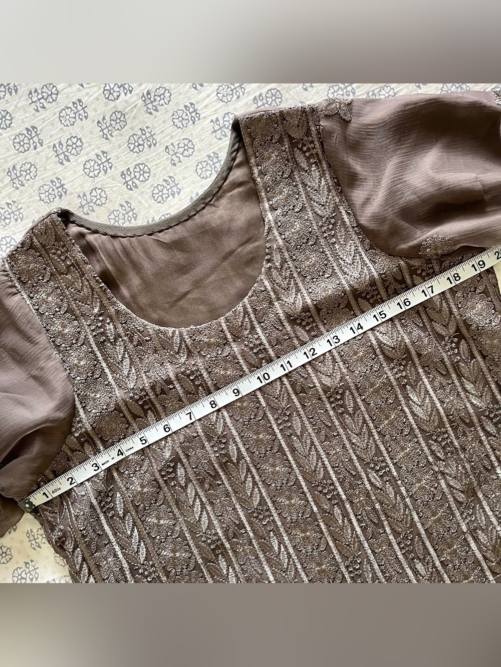 Shiny Sequin Embellished Shalwar Kameez - Picture 11 of 13